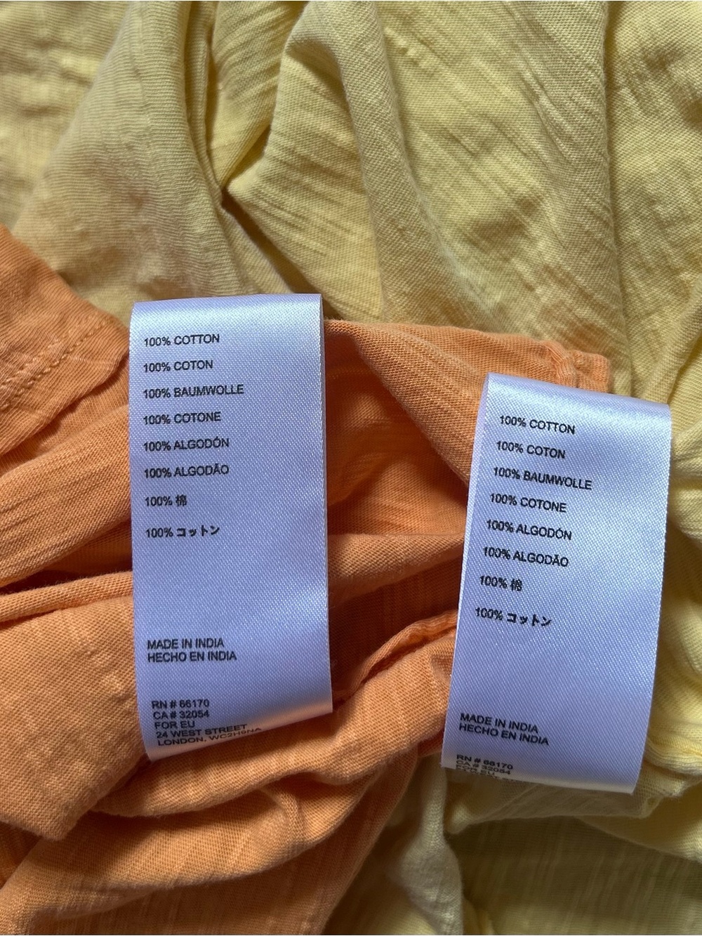 Pilcro Short-Sleeve Boxy Tees in Orange and Yellow bundle of 2 size L - Picture 10 of 10